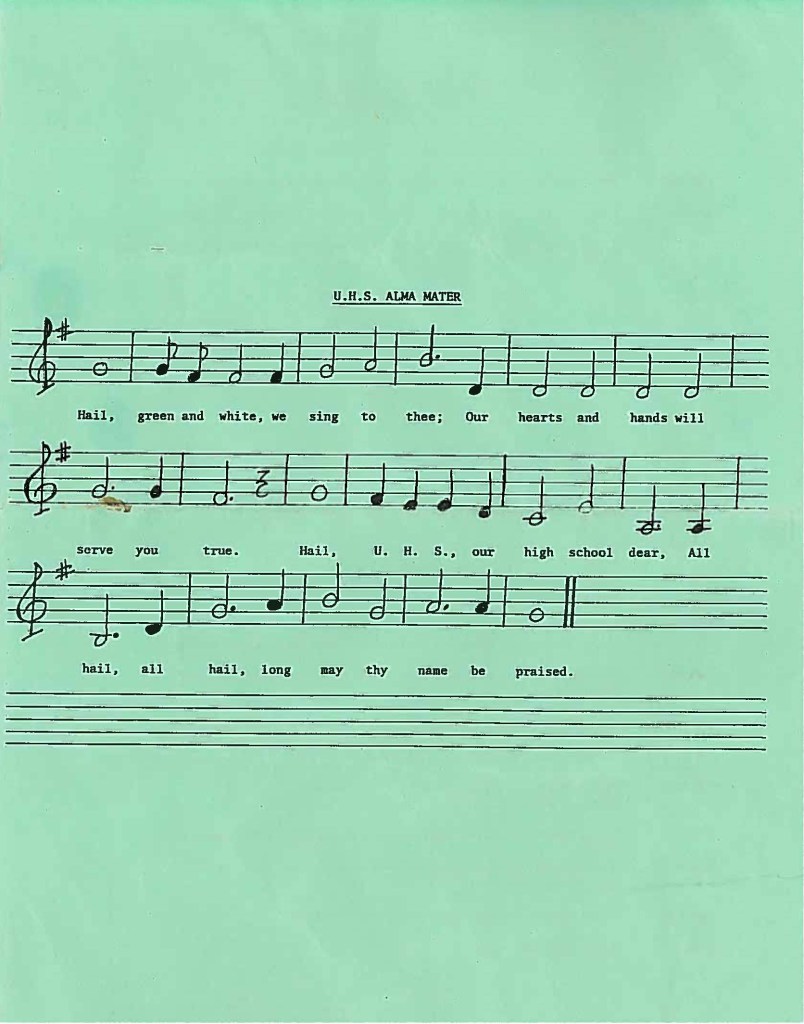 Jr. Bow Alma Mater (sheet music)