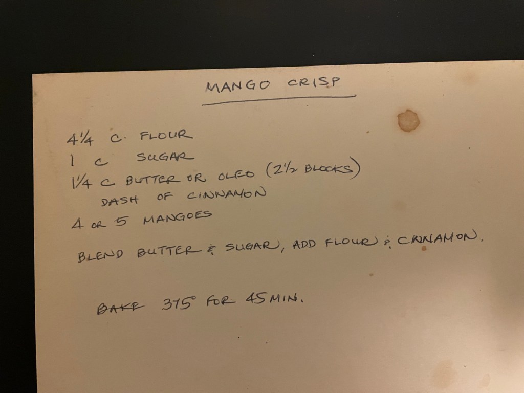 Mango crisp recipe