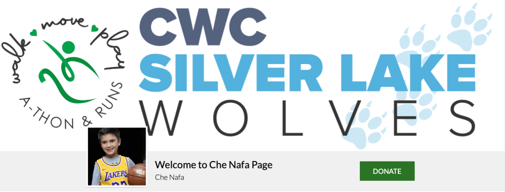 Photo of Che's fundraising page